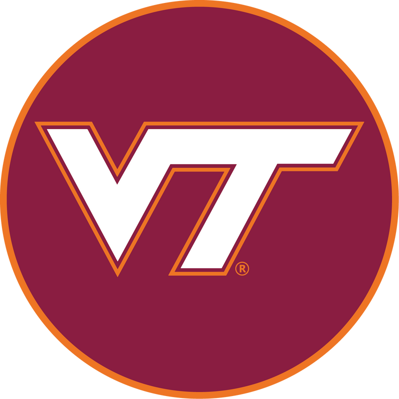 Virginia Tech logo with 'VT' on a green background
